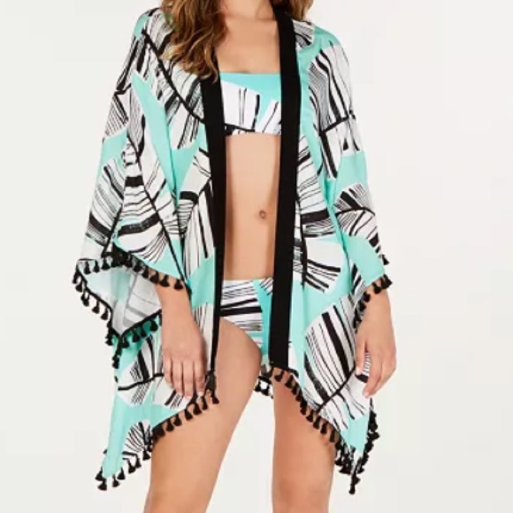 NWOT Trina Turk Copacabana Kimono Swim Cover-up ~ in Lagoon